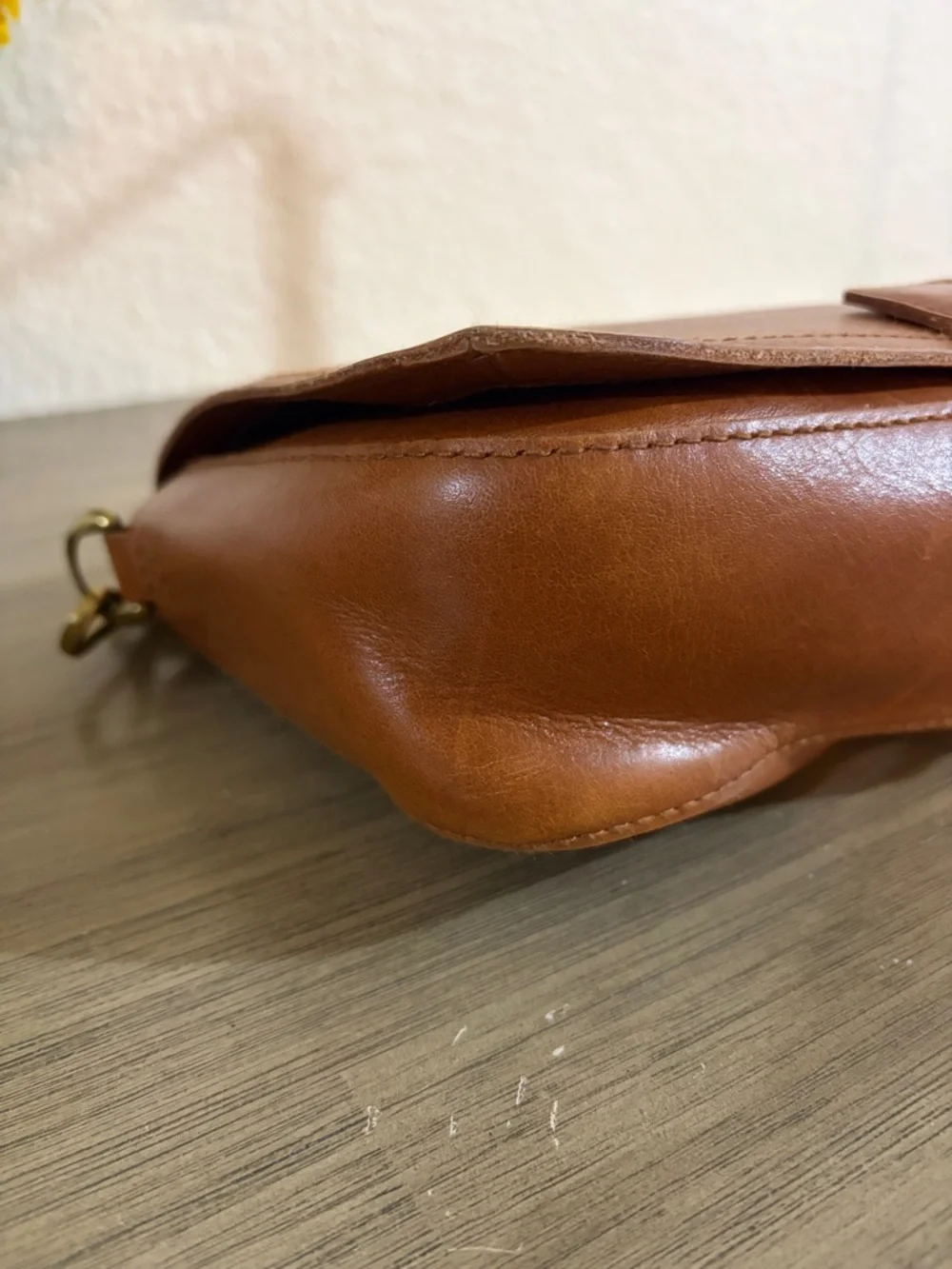 Madewell Classic Brown Magnetic Clasp Leather Flap Shoulder Crossbody Bag - Picture 8 of 10